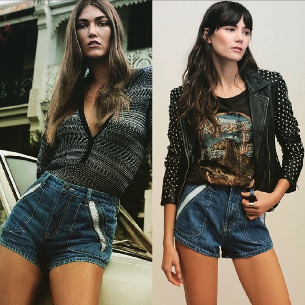 Free People Sweet Denim High Rise Shorts NWT